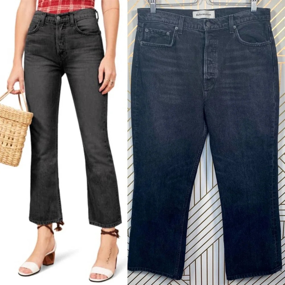 Reformation Jordi Ankle Kick Flare Jeansโ Pacific